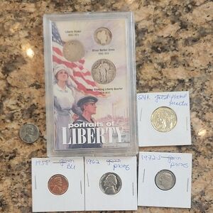 Portraits of Liberty Coin Set And Misc. Coins